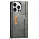 Lc.Imeeke iPhone 14 Pro Cover Kortrum Udvendig Sort
