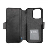 Krusell iPhone 14 Pro Etui Leather PhoneWallet Sort