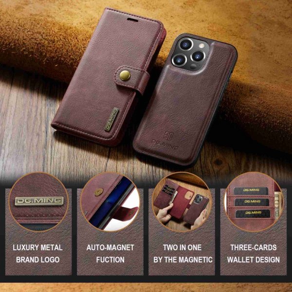 Dg.Ming iPhone 14 Pro Etui Aftageligt Cover Rød