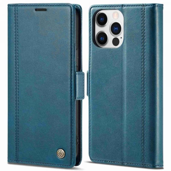 Lc.Imeeke iPhone 14 Pro Cover med Kortlomme Blå
