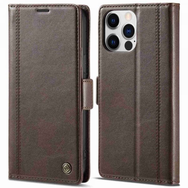 Lc.Imeeke iPhone 14 Pro Etui med Kortlomme Brun