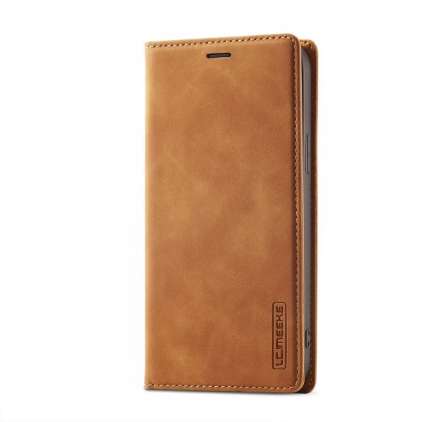 Lc.Imeeke iPhone 14 Pro Flip Cover med kortholder Brun
