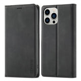 Lc.Imeeke iPhone 14 Pro Flip Cover med kortholder Sort