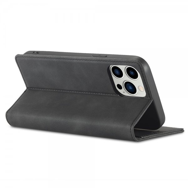 Lc.Imeeke iPhone 14 Pro Flip Cover med kortholder Sort