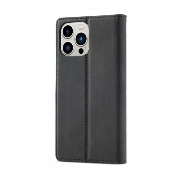 Lc.Imeeke iPhone 14 Pro Flip Cover med kortholder Sort