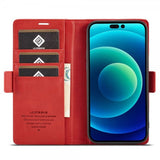 Lc.Imeeke iPhone 14 Pro Cover med Kortlomme Rød
