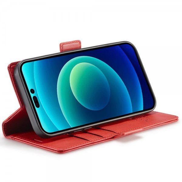 Lc.Imeeke iPhone 14 Pro Cover med Kortlomme Rød
