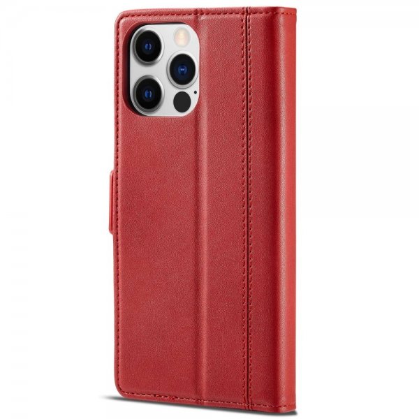 Lc.Imeeke iPhone 14 Pro Cover med Kortlomme Rød