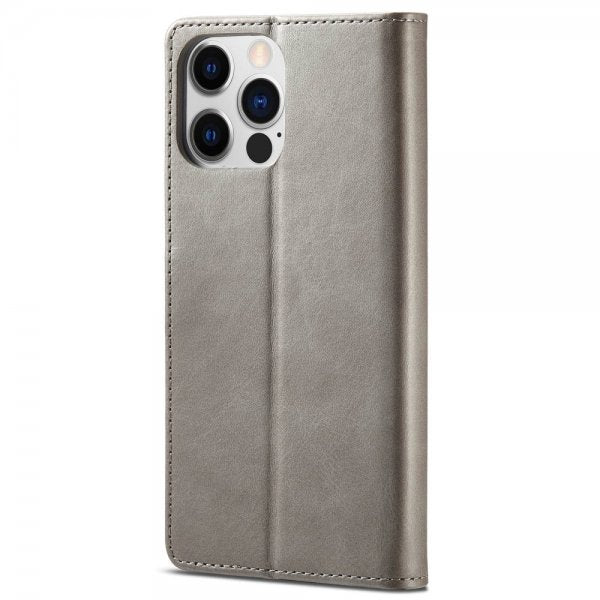Lc.Imeeke iPhone 14 Pro Cover med Kortlomme og Standfunktion Grå