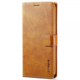 Lc.Imeeke iPhone 14 Pro Cover med Kortlomme Stativfunktion Lysebrun