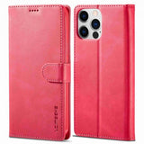 Lc.Imeeke iPhone 14 Pro Cover med Kortlomme Standerfunktion Magenta