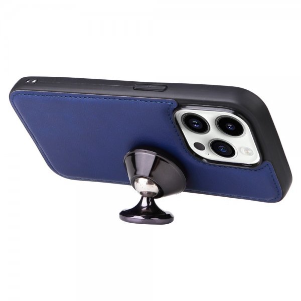 iPhone 14 Pro Cover med aftagelig skal KT Leather Series-3 Blå
