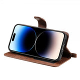 iPhone 14 Pro Cover med aftageligt etui KT Leather Series-3 Brun