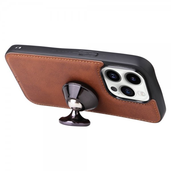 iPhone 14 Pro Cover med aftageligt etui KT Leather Series-3 Brun