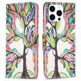 iPhone 14 Pro Cover Motiv Farverigt Træ