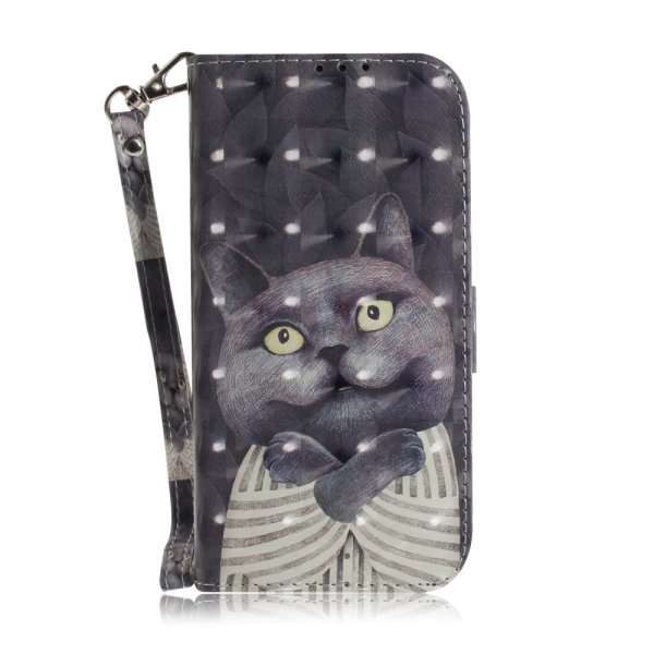 iPhone 14 Pro Cover Motiv Sort Kat