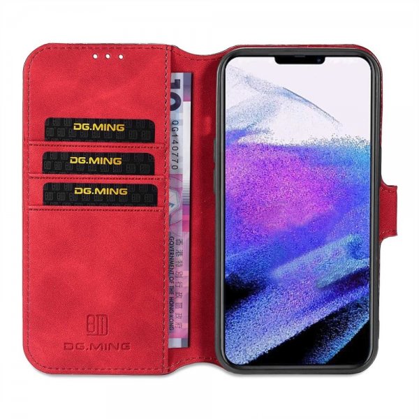Dg.Ming iPhone 14 Pro Etui Retro Rød
