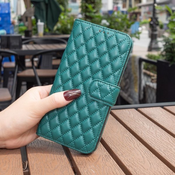 iPhone 14 Pro Cover Diamantmønster Grøn