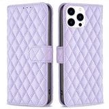 iPhone 14 Pro Cover Rombemønster Lilla