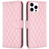 iPhone 14 Pro Cover Diamantmønster Rosa