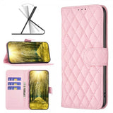 iPhone 14 Pro Cover Diamantmønster Rosa