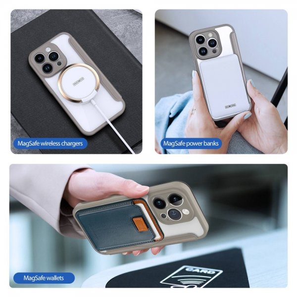Dux Ducis iPhone 14 Pro Cover Skin X Pro Series MagSafe Khaki