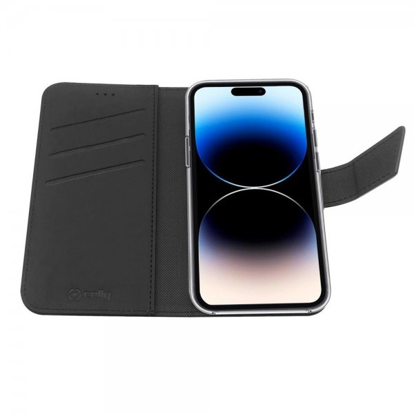 Celly iPhone 14 Pro Fodral Wally Wallet Case Sort