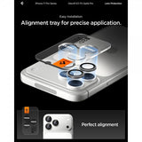 Spigen iPhone 14/15/16/17 Pro & Pro Max Kamerabeskyttelse GLAS.tR EZ Fit Optik Pro 2-pak Grå
