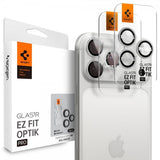 Spigen iPhone 14/15/16/17 Pro & Pro Max Kameralinsebeskytter GLAS.tR EZ Fit Optik Pro 2-pak Sølv