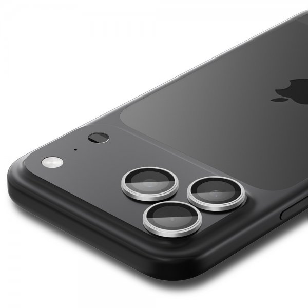 Spigen iPhone 14/15/16/17 Pro & Pro Max Kameralinsebeskytter GLAS.tR EZ Fit Optik Pro 2-pak Sølv