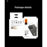 Spigen iPhone 14/15/16/17 Pro & Pro Max Kameralinsebeskytter GLAS.tR EZ Fit Optik Pro 2-pak Sølv