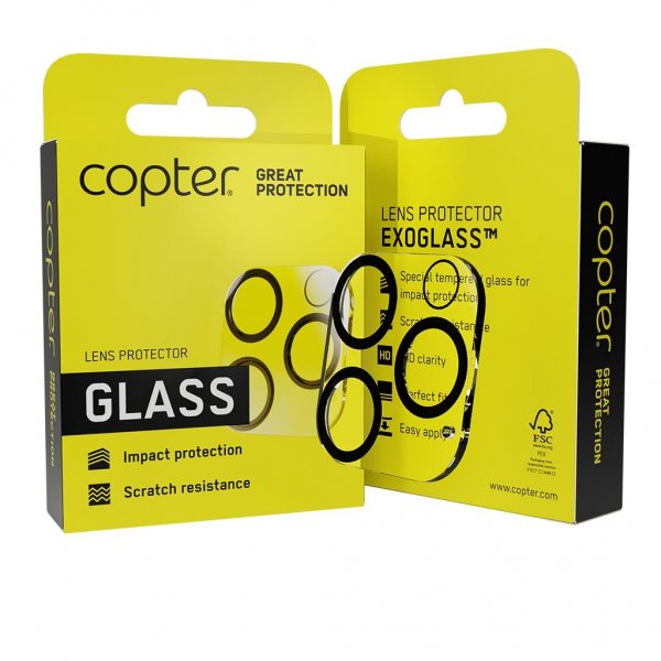 Copter iPhone 14 Pro/iPhone 14 Pro Max Kameraprotector Exoglass Lens Protector