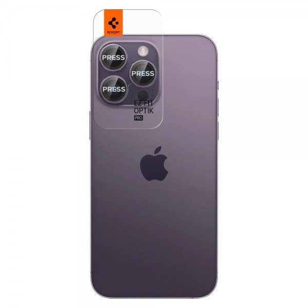 Spigen iPhone 14 Pro/iPhone 14 Pro Max Kamerabeskytter GLAS.tR EZ Fit Optik Pro Deep Purple 2-pak
