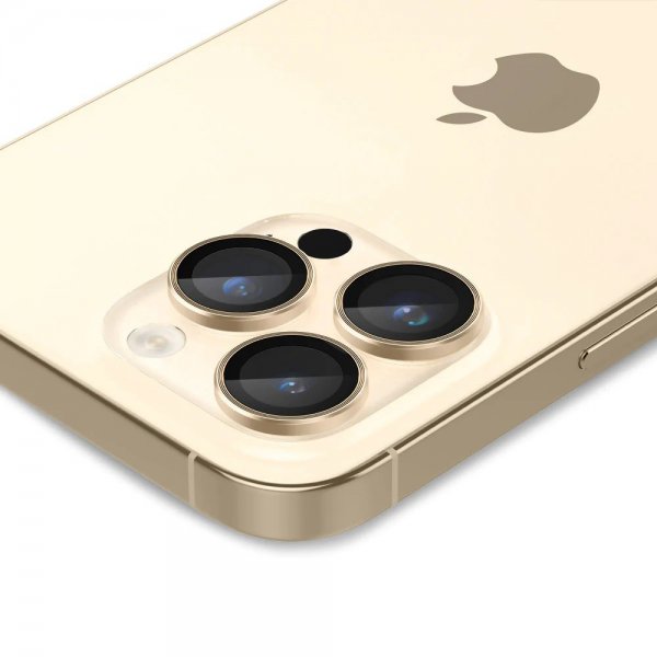 Spigen iPhone 14 Pro/iPhone 14 Pro Max Kamerabeskytter GLAS.tR EZ Fit Optik Pro Guld 2-pak