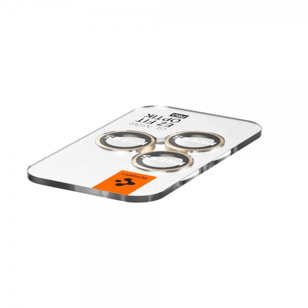 Spigen iPhone 14 Pro/iPhone 14 Pro Max Kamerabeskytter GLAS.tR EZ Fit Optik Pro Guld 2-pak