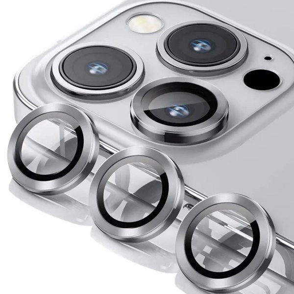 iPhone 14 Pro Kameralinse med Ramme - Sølv