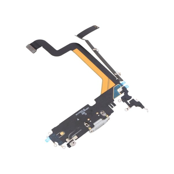 iPhone 14 Pro Ladekontakt med Flexkabel Original - Hvid