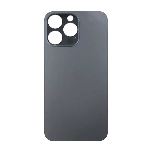 iPhone 14 Pro Max Bagside Glas med Selvklæbende tape - Sort