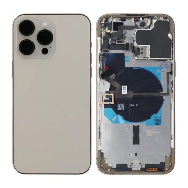 iPhone 14 Pro Max Bagside med Komplet Ramme OEM - Guld