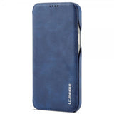 Lc.Imeeke iPhone 14 Pro Max Flip Cover Blå