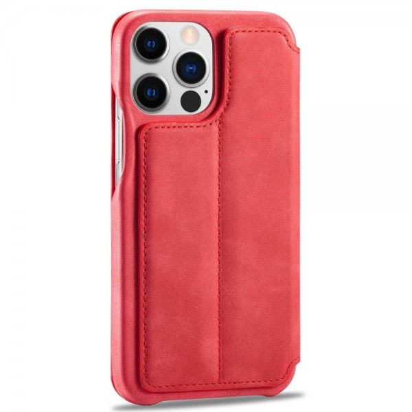 Lc.Imeeke iPhone 14 Pro Max Cover Flip Rød