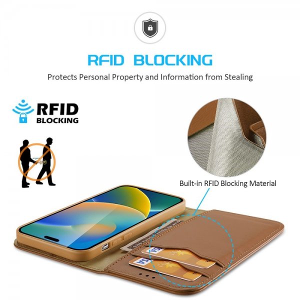 Dux Ducis iPhone 14 Pro Max Cover Hivo Series Brun