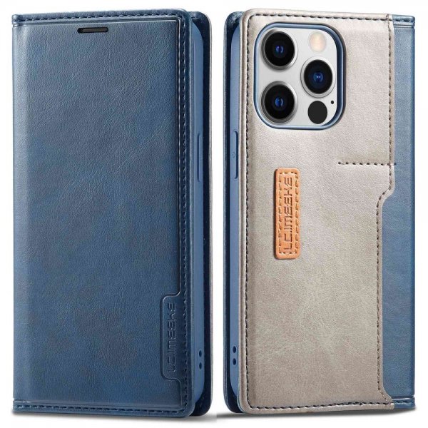 Lc.Imeeke iPhone 14 Pro Max Cover Kortlomme Udvendig Blå
