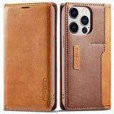 Lc.Imeeke iPhone 14 Pro Max Cover Kortlomme Udvendig Brun
