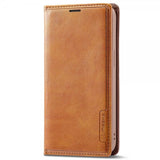 Lc.Imeeke iPhone 14 Pro Max Cover Kortlomme Udvendig Brun