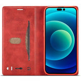 Lc.Imeeke iPhone 14 Pro Max Cover Kortlomme Udvendig Rød