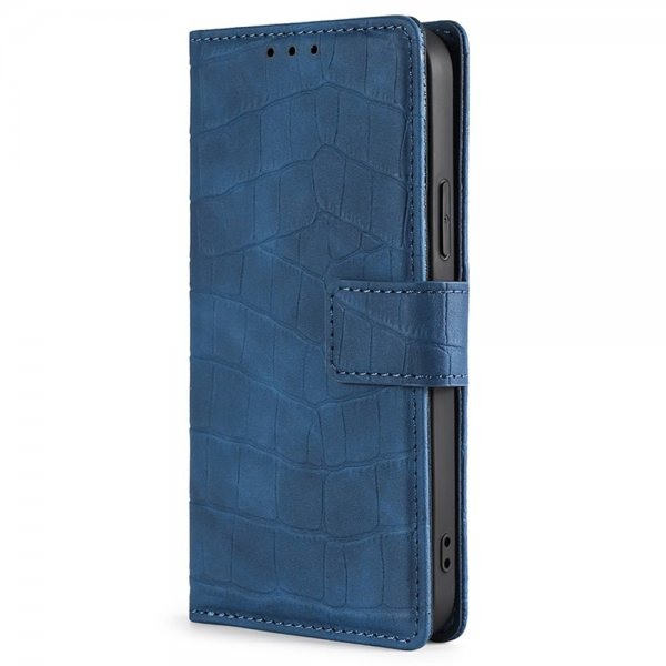 iPhone 14 Pro Max Cover Krokodillemønster Blå