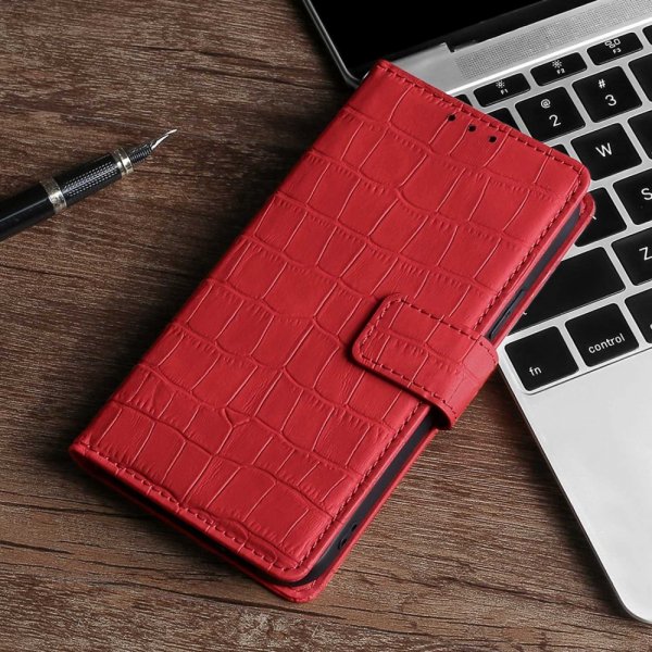 iPhone 14 Pro Max Cover Krokodillemønster Rød