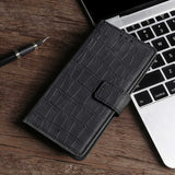 iPhone 14 Pro Max Cover Krokodillemønster Sort