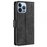 iPhone 14 Pro Max Cover Krokodillemønster Sort